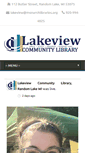 Mobile Screenshot of lakeviewcommunitylibrary.org